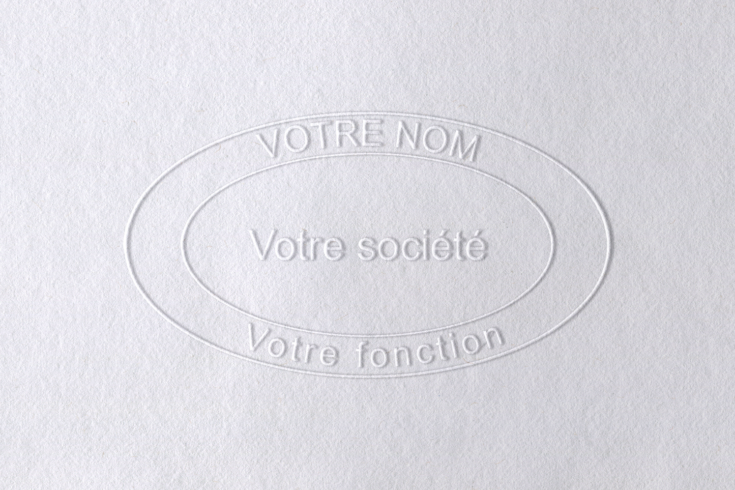 Timbre à sec personnalisé ovale pour entreprise, micro-entreprise et artiste