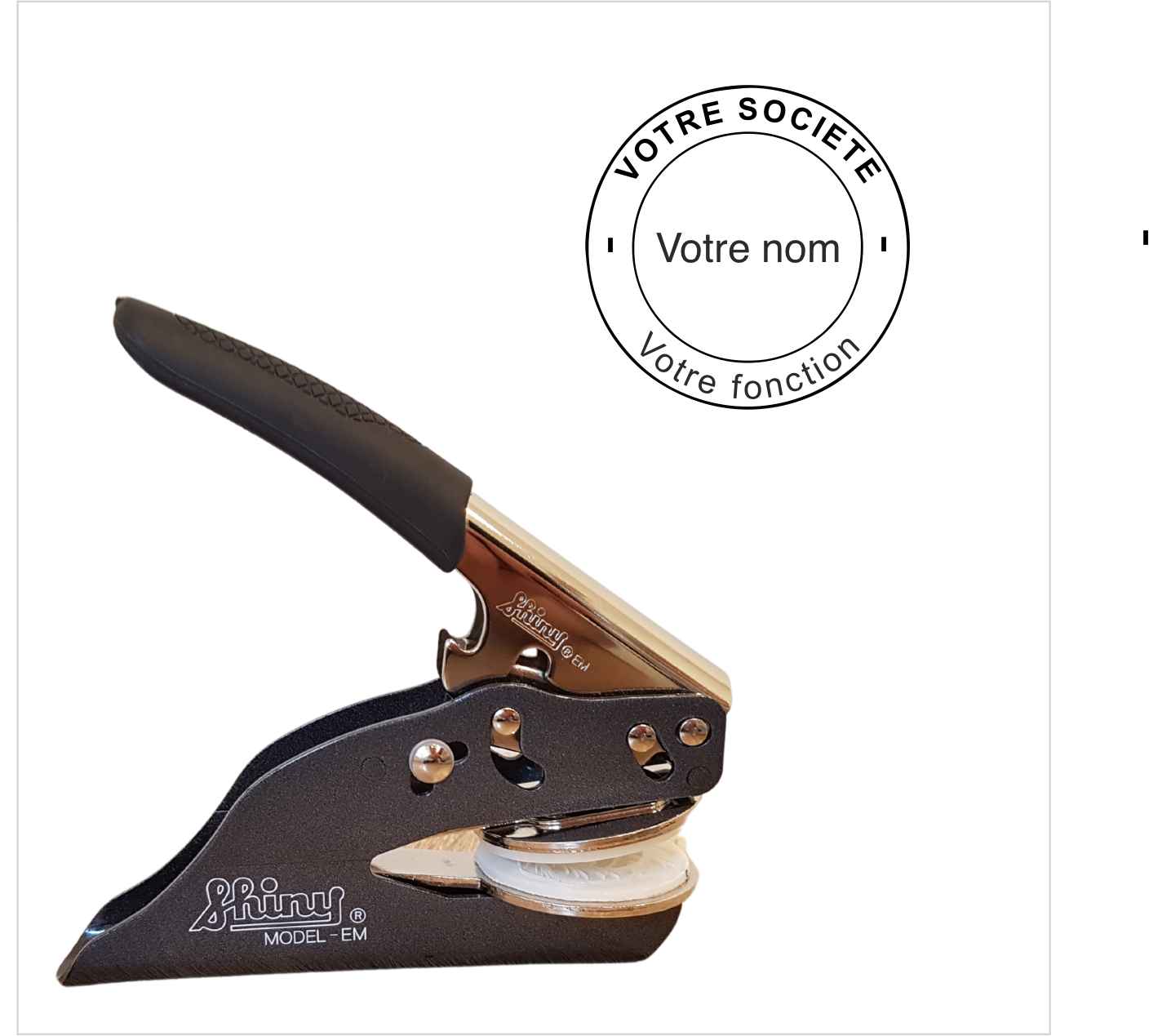 Timbre à sec personnalisé pour entreprise