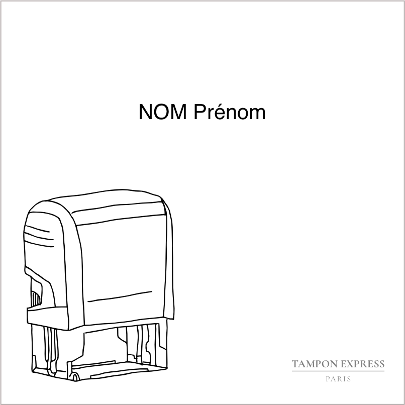 Tampon ordre de chèque 1 ligne