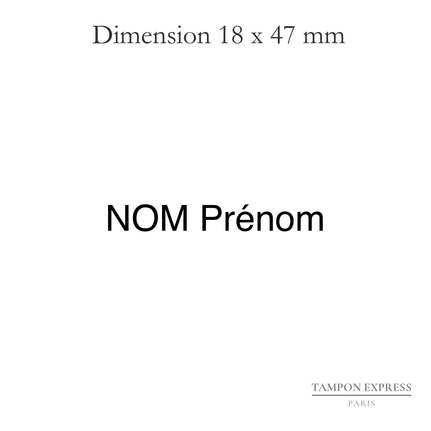 Tampon avec nom et prénom 1 ligne