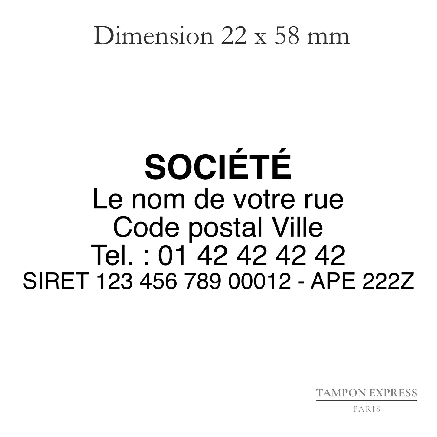 Tampon entreprise personnalisé