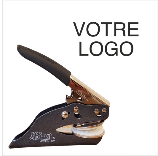Timbre à sec personnalisé avec logo