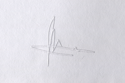 Timbre à sec personnalisé avec signature