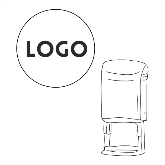 Tampon automatique forme ronde avec votre logo