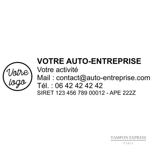 Tampon auto-entrepreneur avec logo