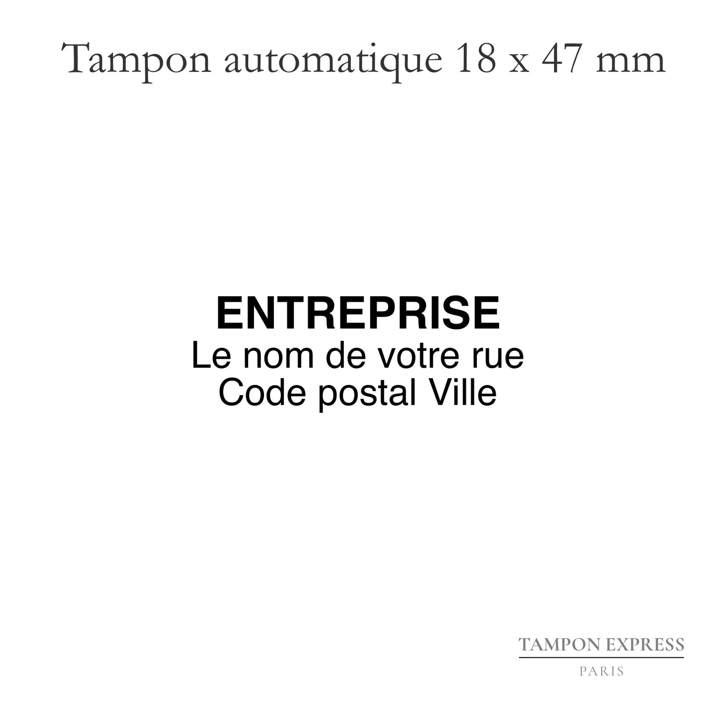 Tampon entreprise 3 lignes