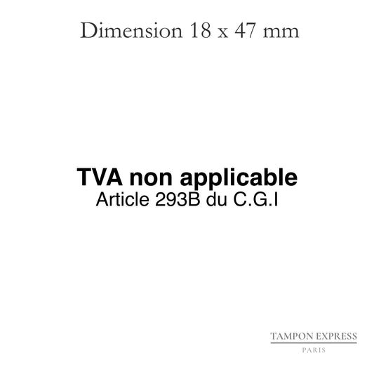 Tampon micro-entreprise TVA non applicable